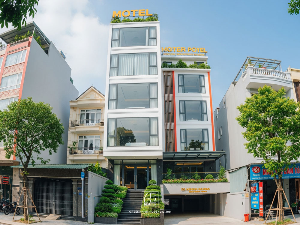 Mẫu nhà nghỉ 5 tầng có tầng hầm