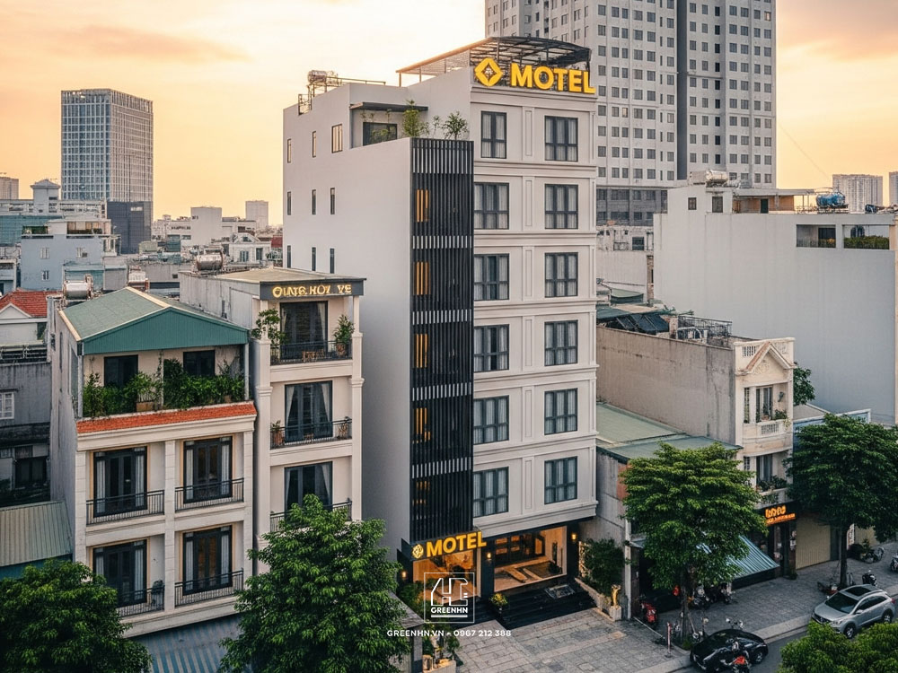 Mẫu nhà nghỉ có tầng hầm cao cấp