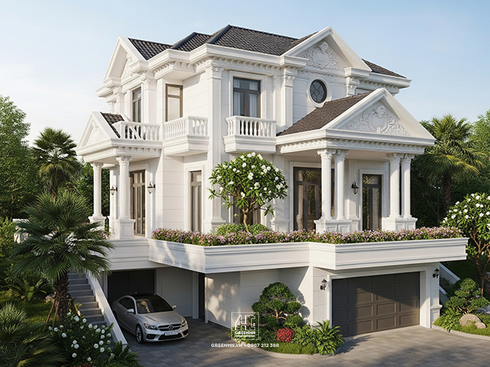 Lưu ý quan trọng khi xây dựng biệt thự hầm nổi tân cổ điển