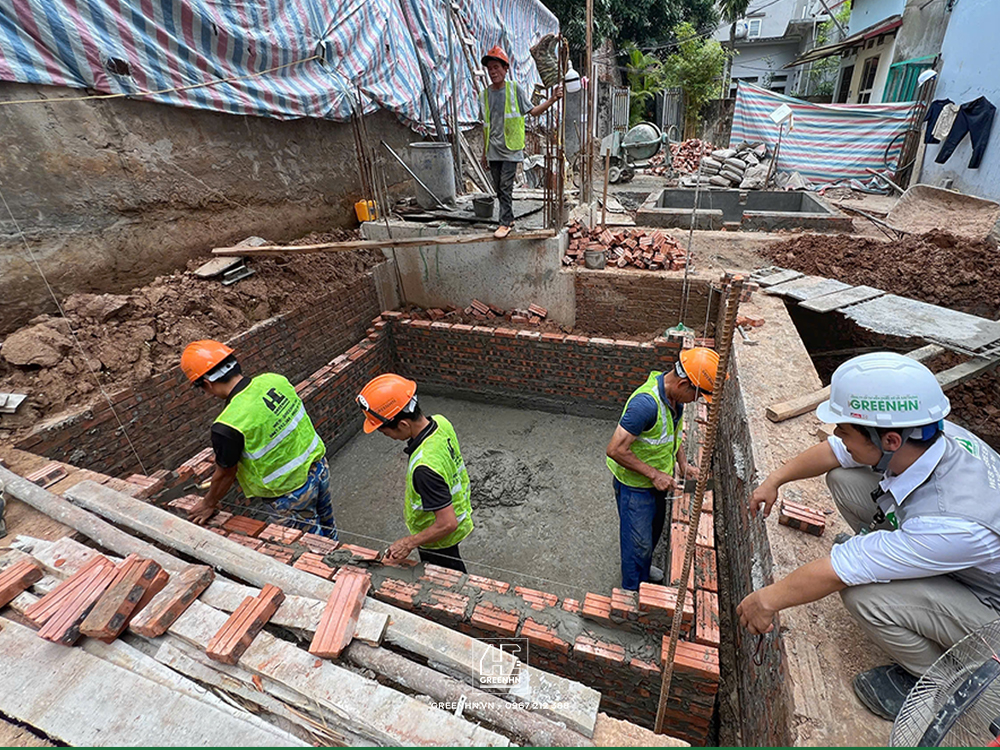 Lưu ý kỹ thuật khi thi công bể phốt cho nhà có tầng hầm