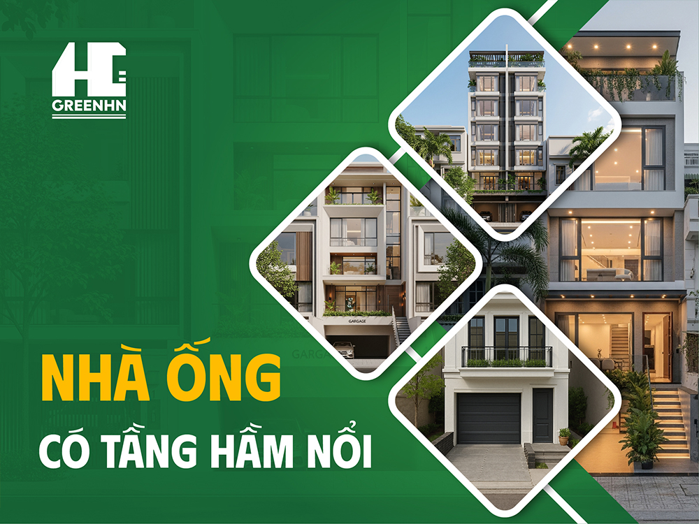 Nhà ống có tầng hầm nổi