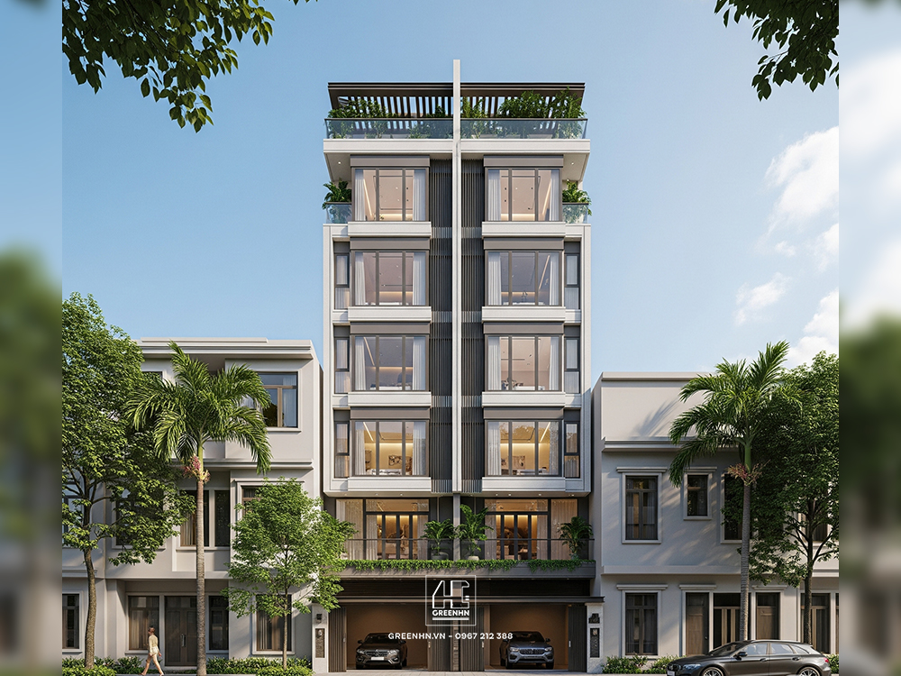 Thiết kế mặt bằng nhà phố 100m2 có bán hầm