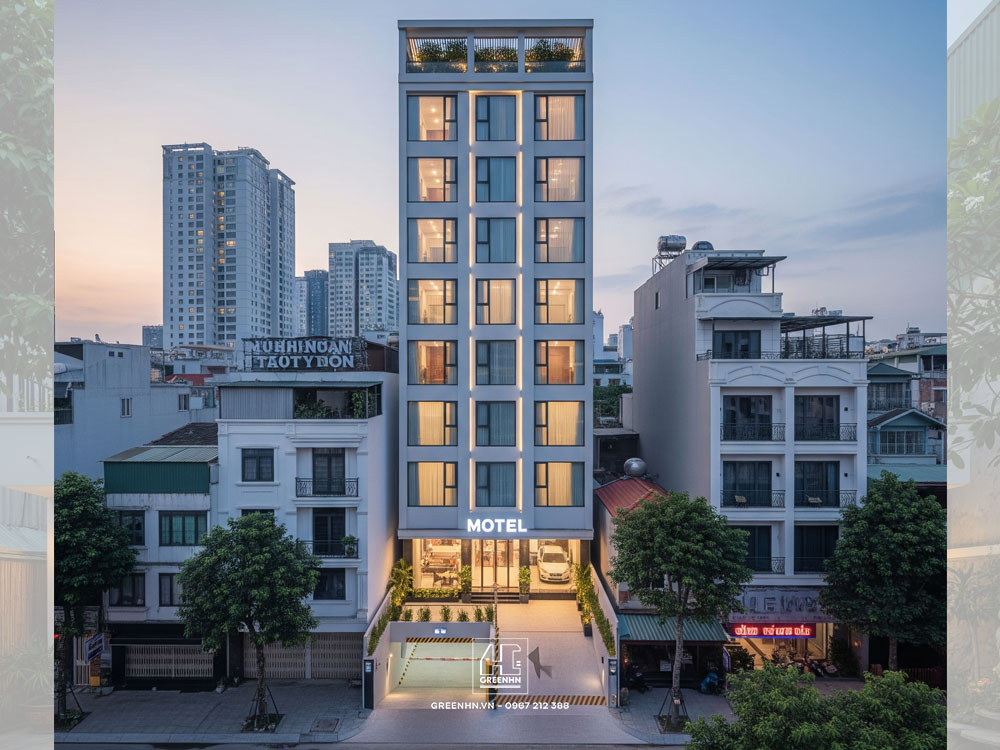 Mẫu nhà nghỉ có tầng hầm cao cấp