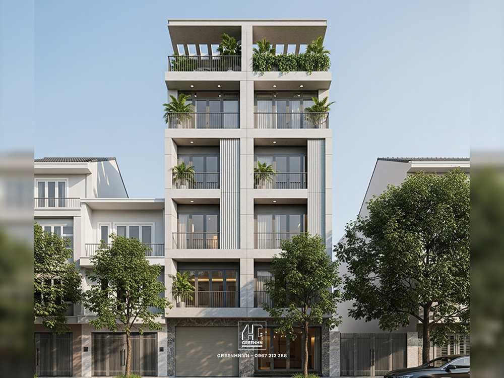 Mẫu nhà ống có tầm hầm nổi chung cư mini