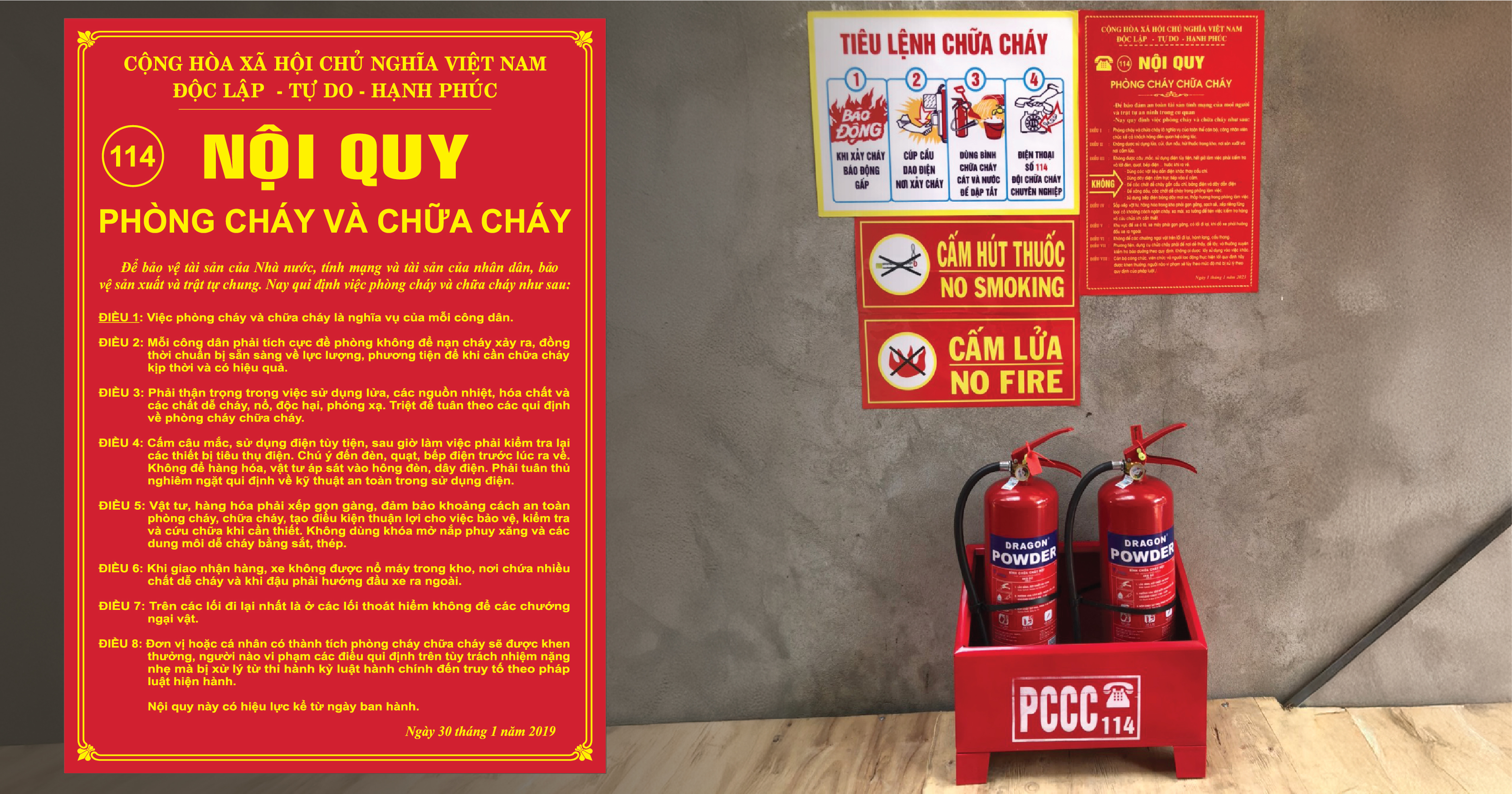 Bảng nội quy phòng cháy chữa cháy