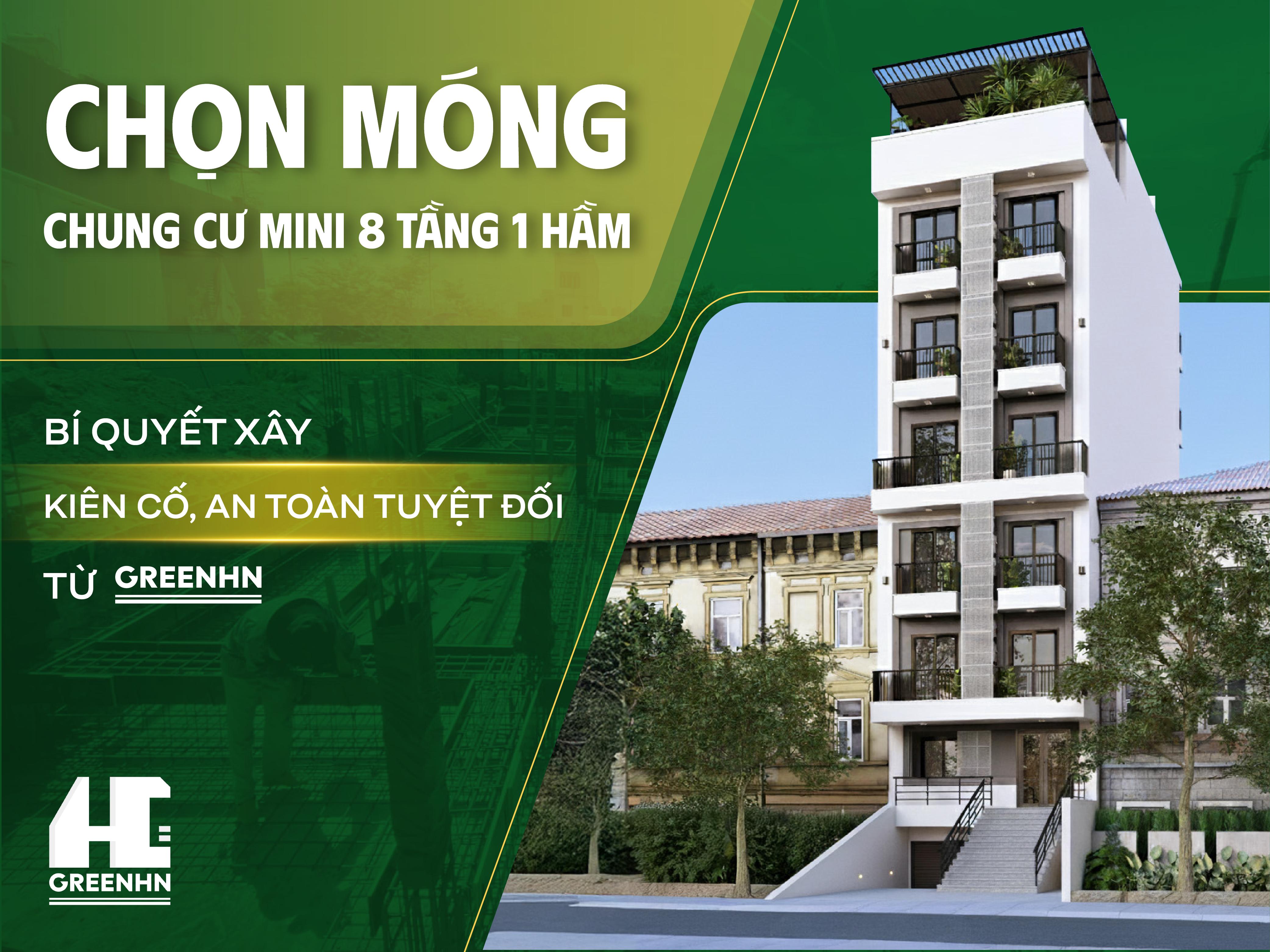 Chọn Móng Chung Cư Mini 8 Tầng 1 Hầm: Bí Quyết GreenHN Để An Toàn & Tối Ưu Chi Phí