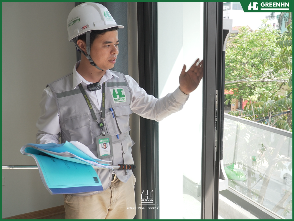 Kỹ sư GreenHN nghiệm thu phần nội thất