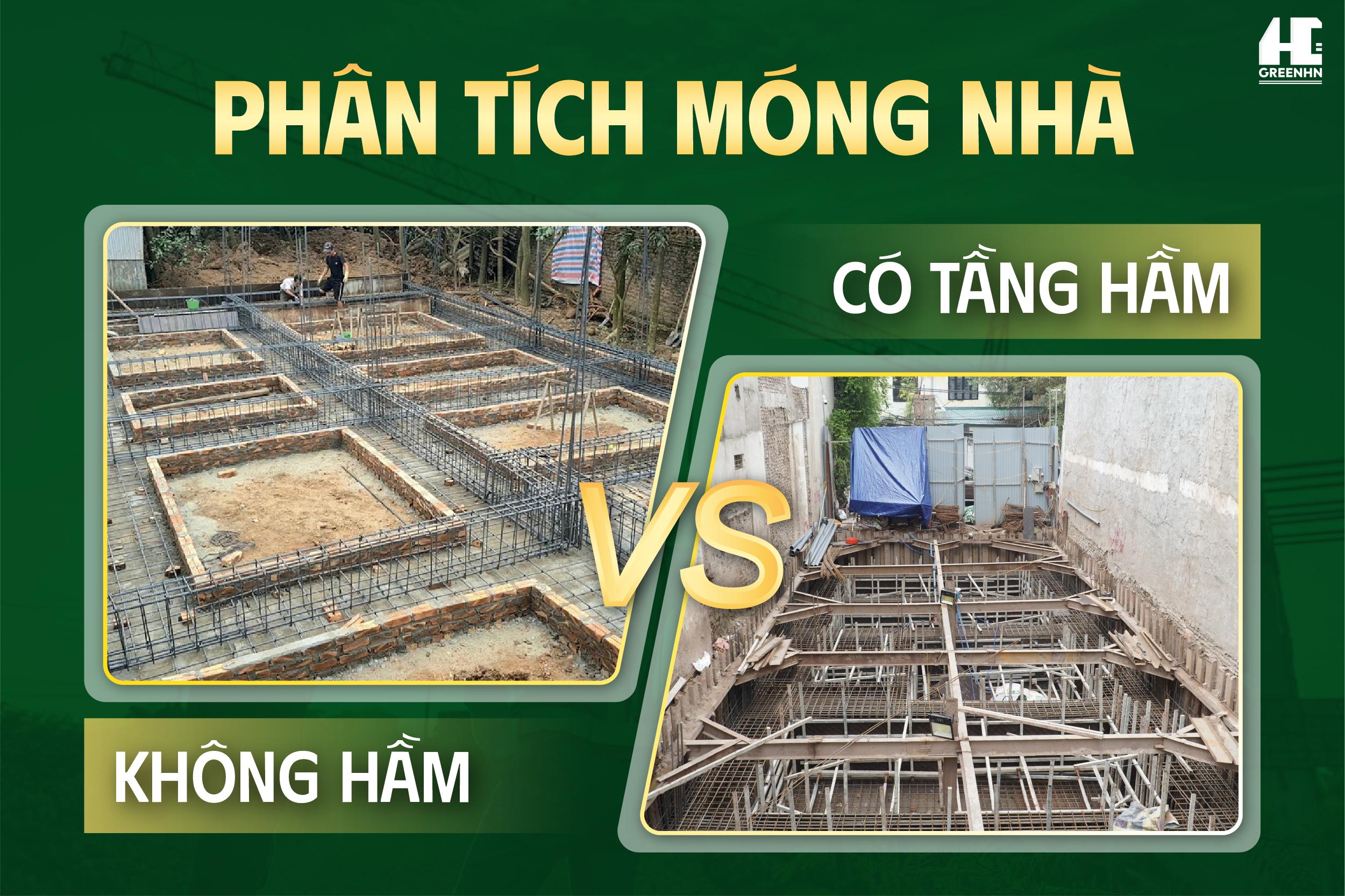Phân Tích Móng Nhà Có Tầng Hầm Khác Gì Nhà Không Hầm?