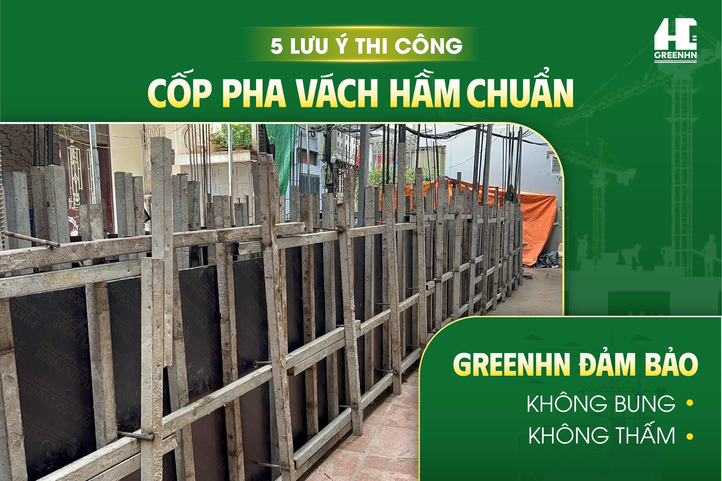 CÁC BƯỚC VÀ 5 LƯU Ý KHI THI CÔNG CỐP PHA VÁCH HẦM