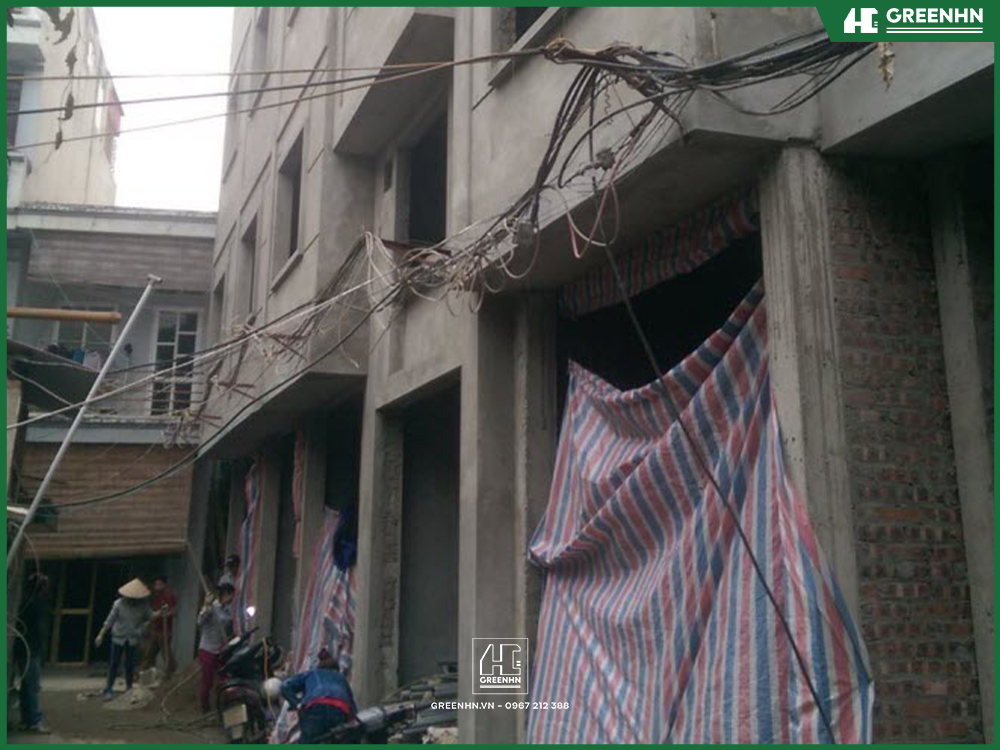 Công trình không che chắn - bụi bay mù mịt