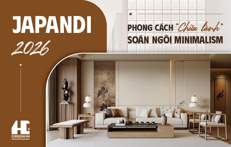 Căn hộ dịch vụ phong cách Japandi 2026 soán ngôi Minimalism