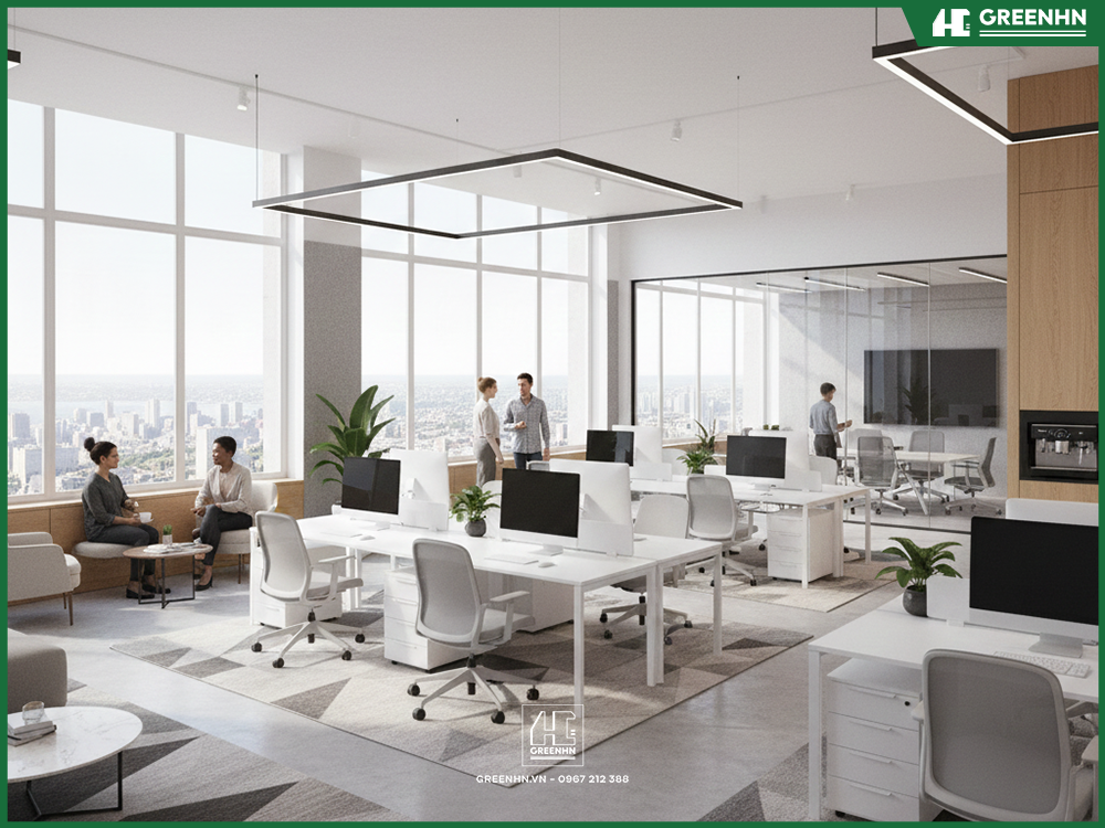 Văn ph&ograve;ng đẹp v&agrave; hiện đại