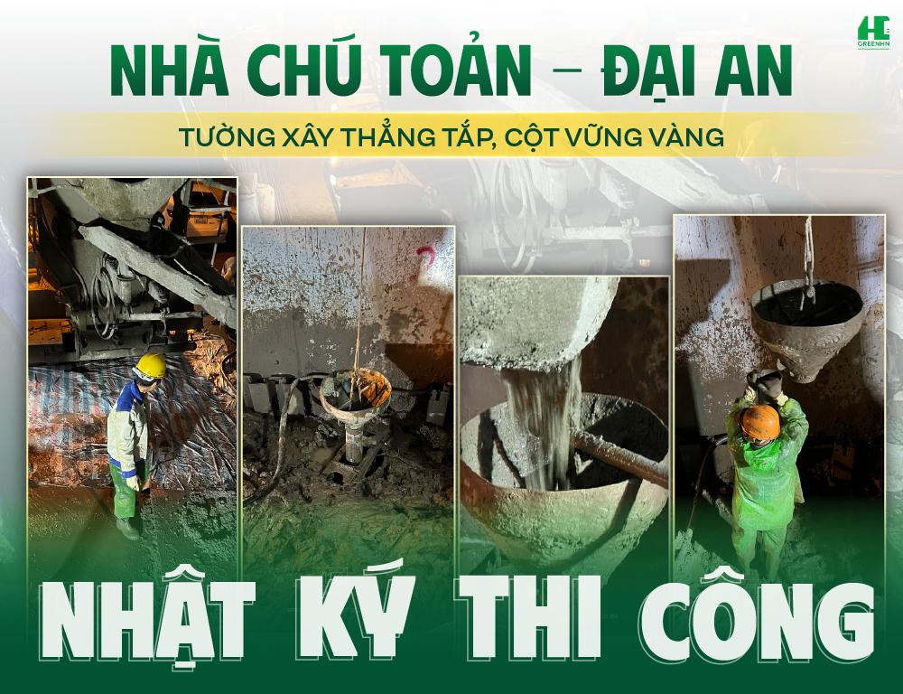 [Nhật ký thi công] Đổ Bê Tông Cọc Khoan Nhồi Nhà Chú Toản - Đại An