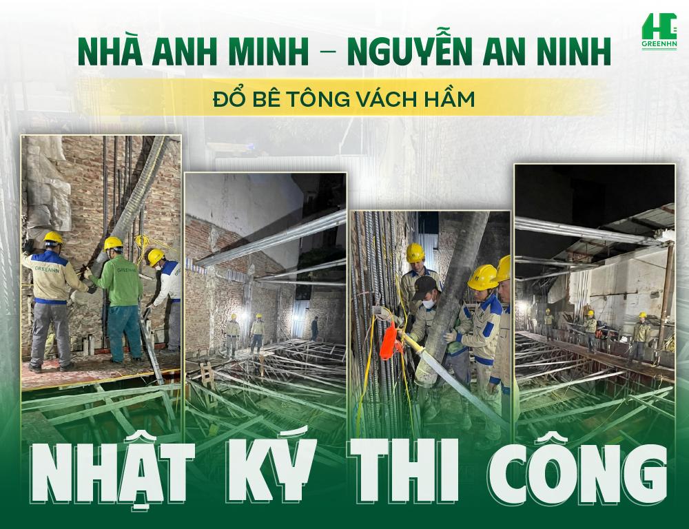 [Nhật ký thi công] Đổ bê tông vách hầm nhà Anh Minh - Nguyễn An Ninh