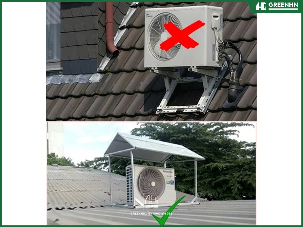 Khoảng c&aacute;ch tản nhiệt đ&uacute;ng ti&ecirc;u chuẩn gi&uacute;p điều h&ograve;a kh&ocirc;ng bị ngắt lốc do qu&aacute; nhiệt