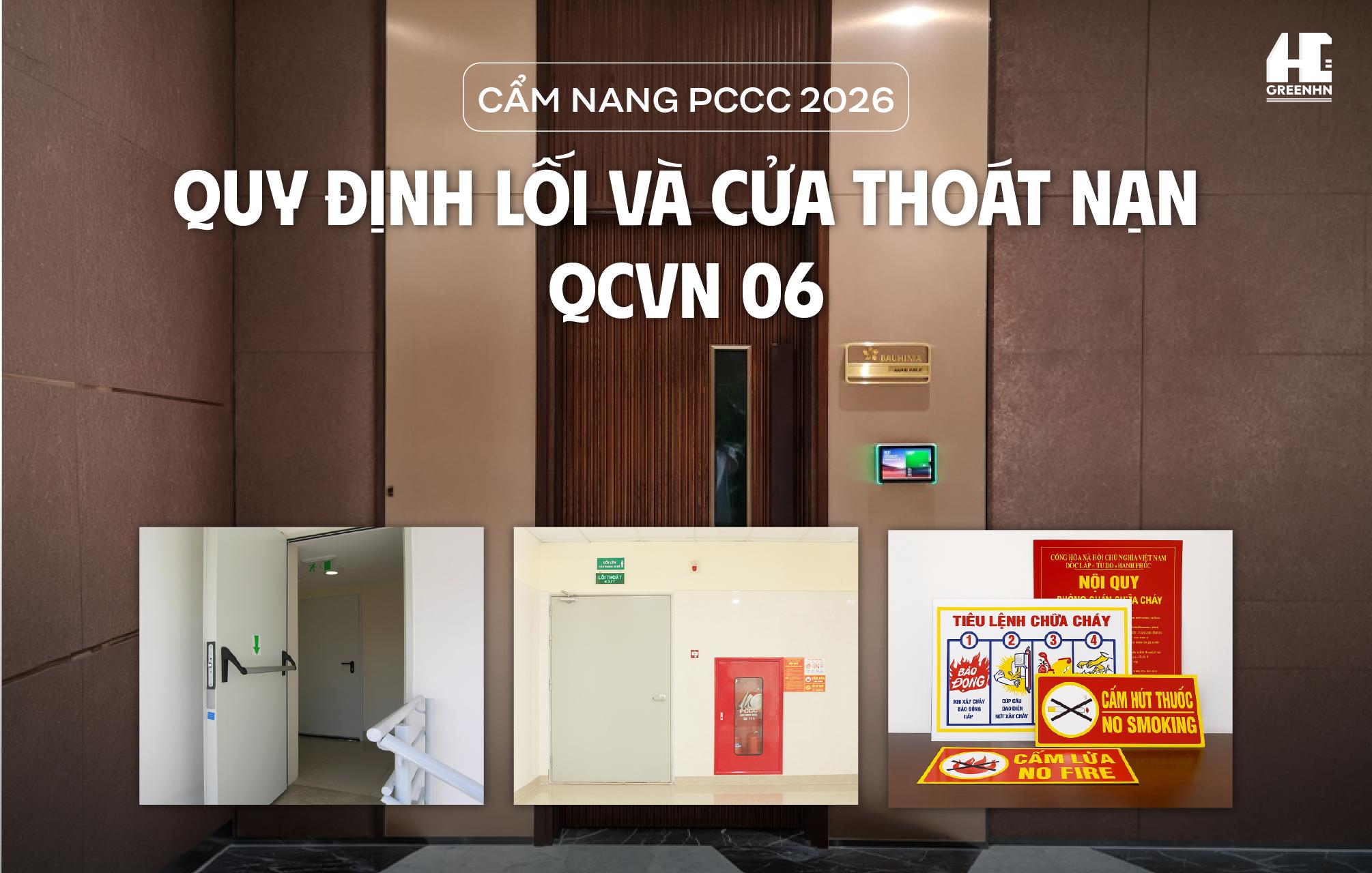 Cẩm nang PCCC 2026: Quy định lối và cửa thoát nạn QCVN 06