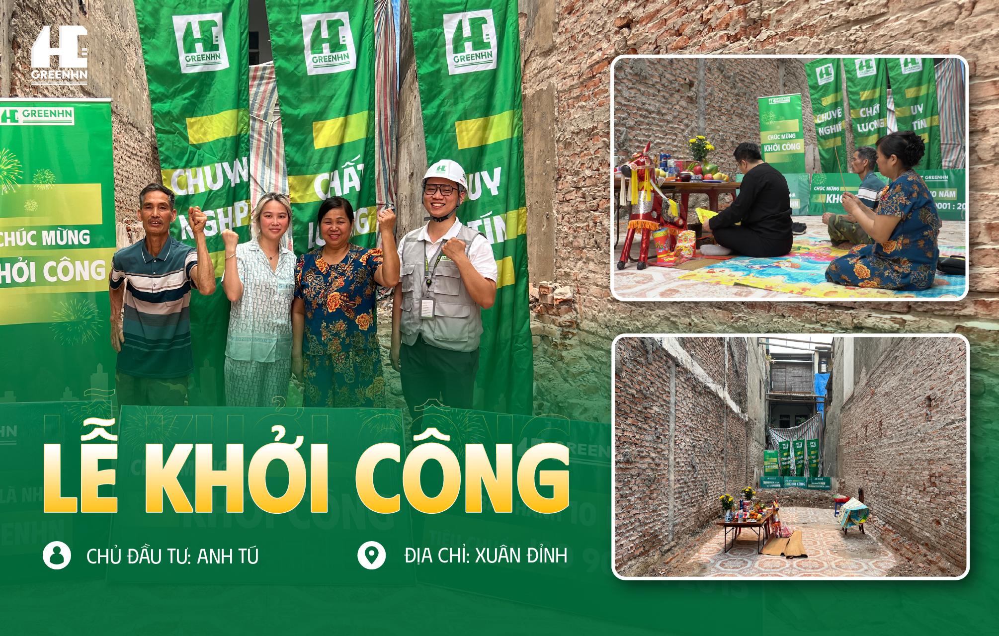 Lễ động thổ khởi công nhà anh Tú - Xuân Đỉnh